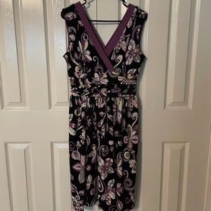 Studio I purple v neck dress, size 10.